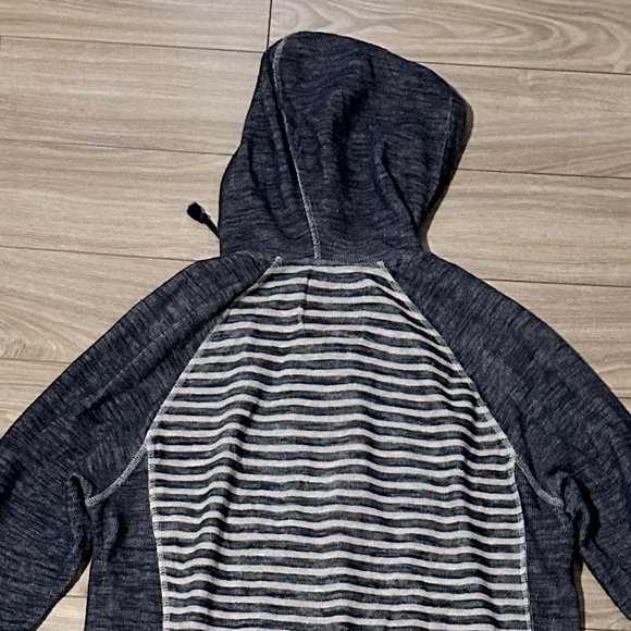 Men’s Native Code Blue & White Striped Knit Hoodie Pullover size L - Picture 11 of 11